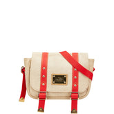 ルイ ヴィトン アンティグア ブザスPM ショルダーバッグ M40041 ベージュ レッド キャンバス レザー レディース LOUIS VUITTON 【中古】